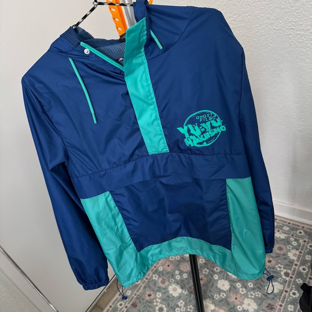 Atsuko Yu Yu Hakusho Unisex Blue and Teal Windbreaker Jacket